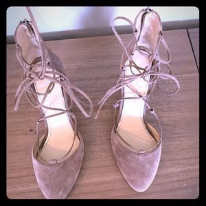 Jessica Simpson Pink Suade wedges